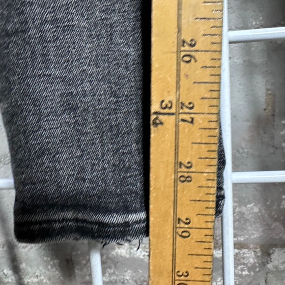 AGOLDE Women's Charcoal Grey Distressed Skinny Jeans Size 25 indie grunge goth - Picture 4 of 7